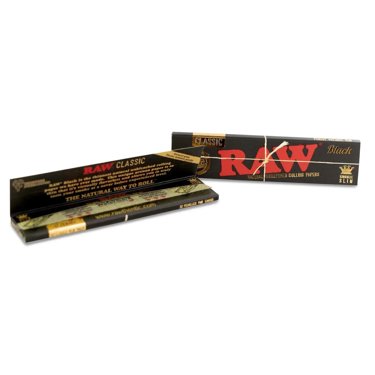 Bibułki RAW 'Black' King Size Slim