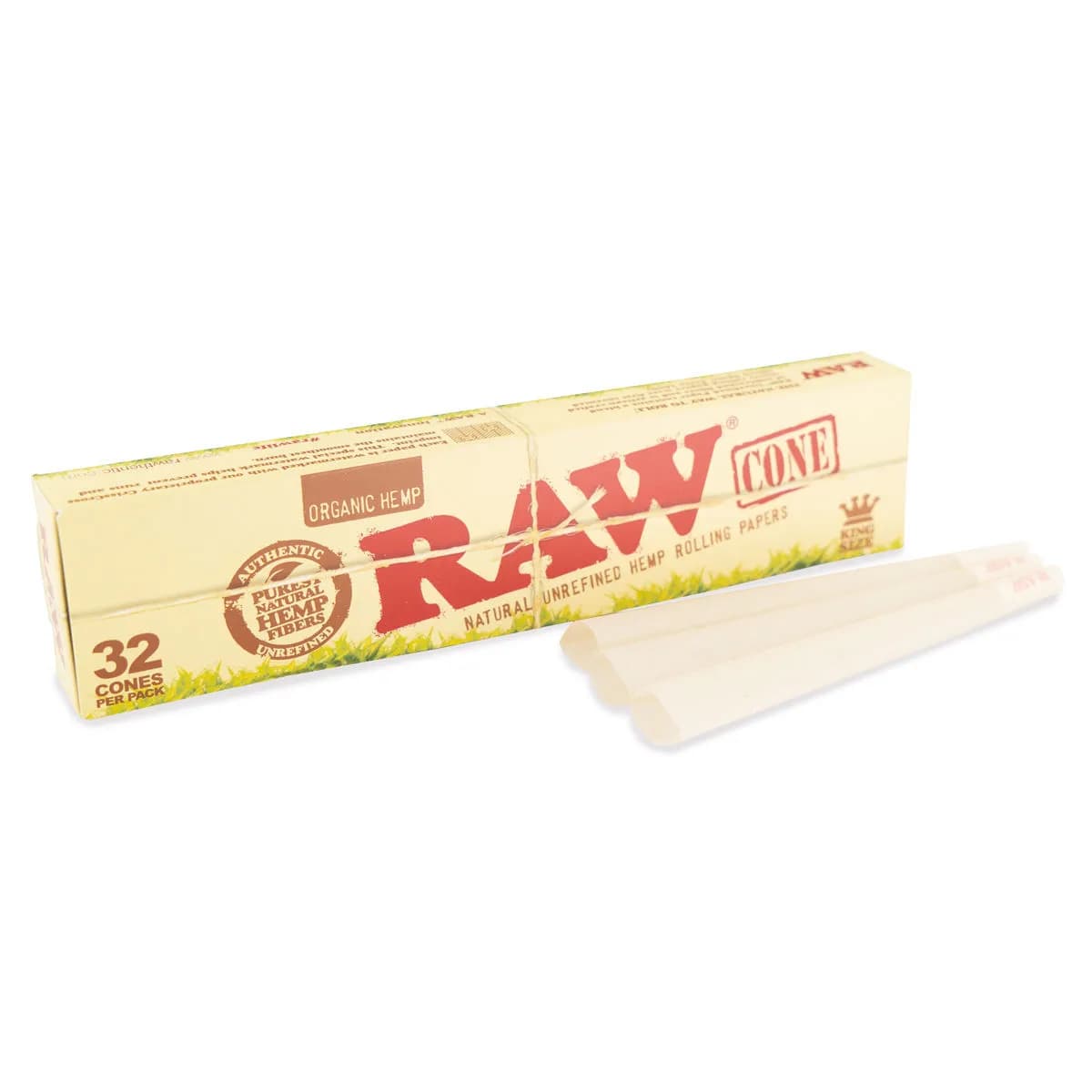 RAW Hemp Cones – stożki konopne (32 szt., King Size)