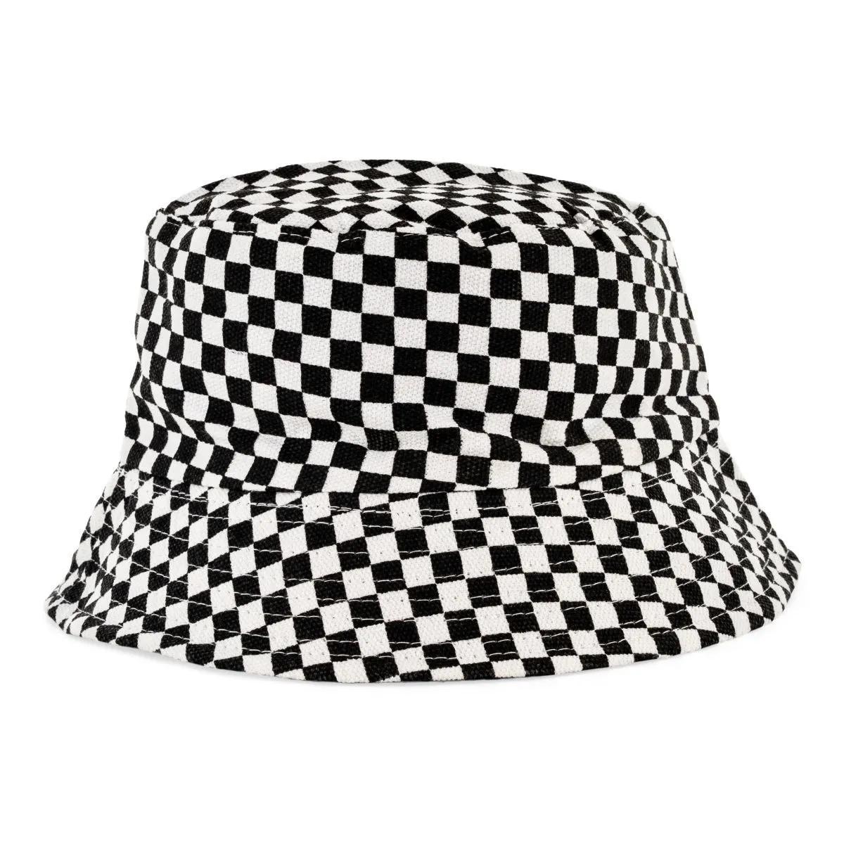 Kapelusz bucket w kratkę