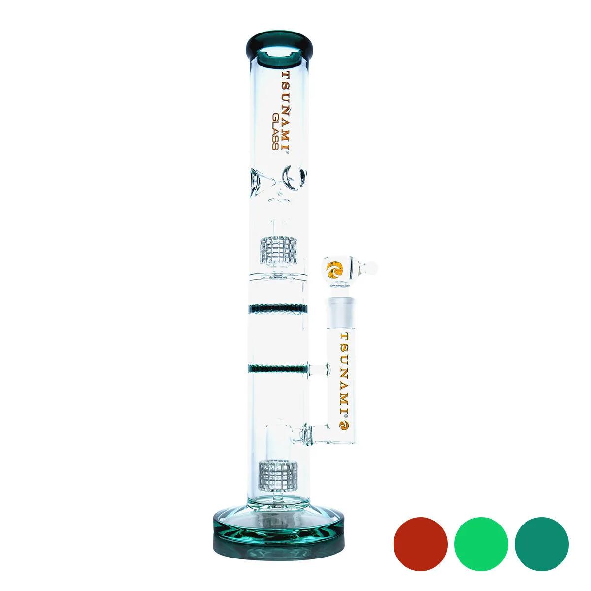 Bong Dual Domed Matrix Dual Honeycomb 16'' (Tsunami Glass)