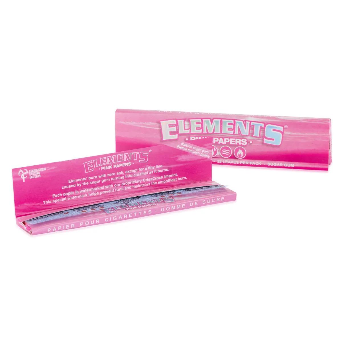 Elements King Size Slim Pink - bibułki