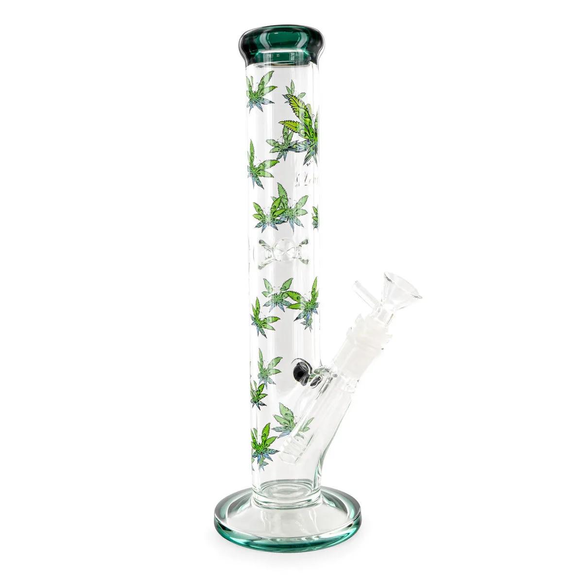 Leaffly Cylindryczny Bong z Komorą na Lód