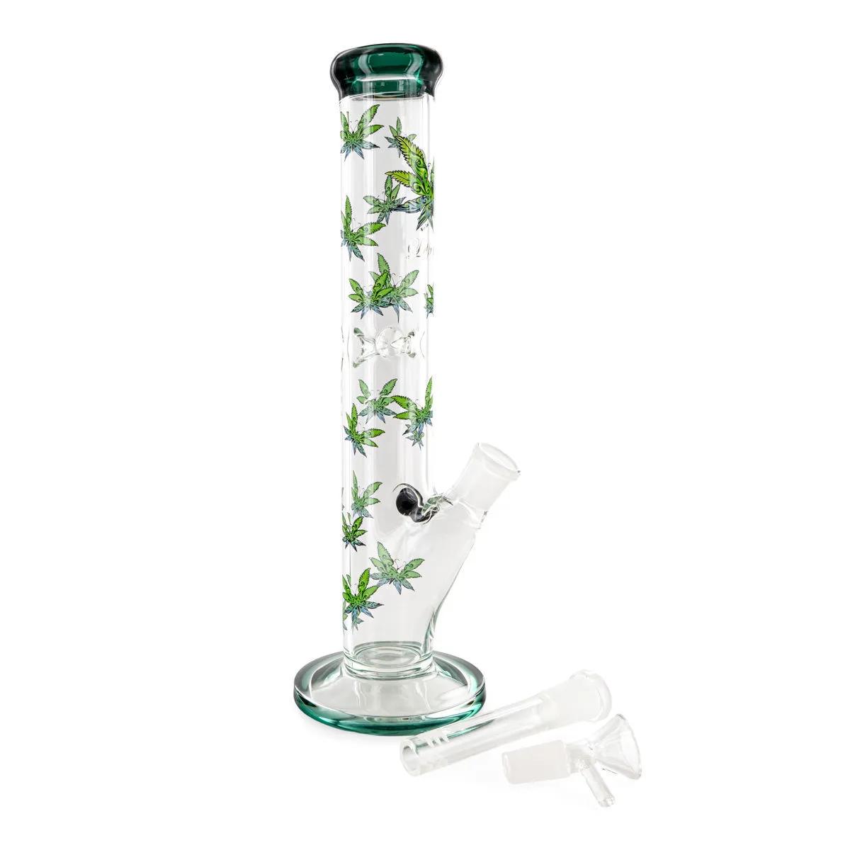Leaffly Cylindryczny Bong z Komorą na Lód