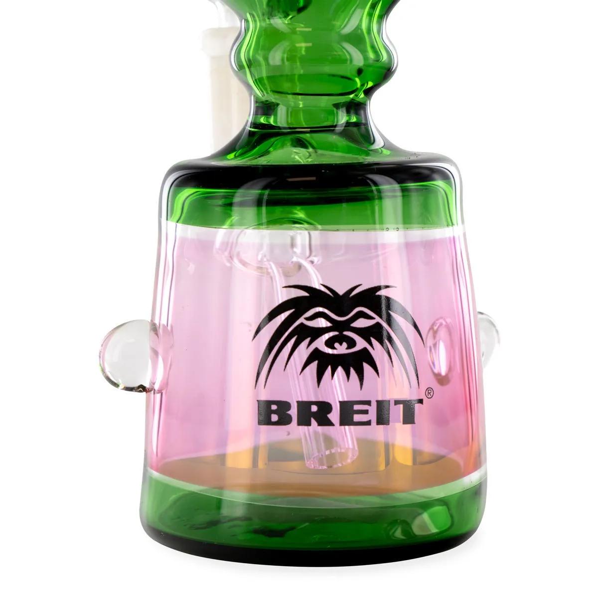 Mini szklany bong z cybuchem typu push Breit