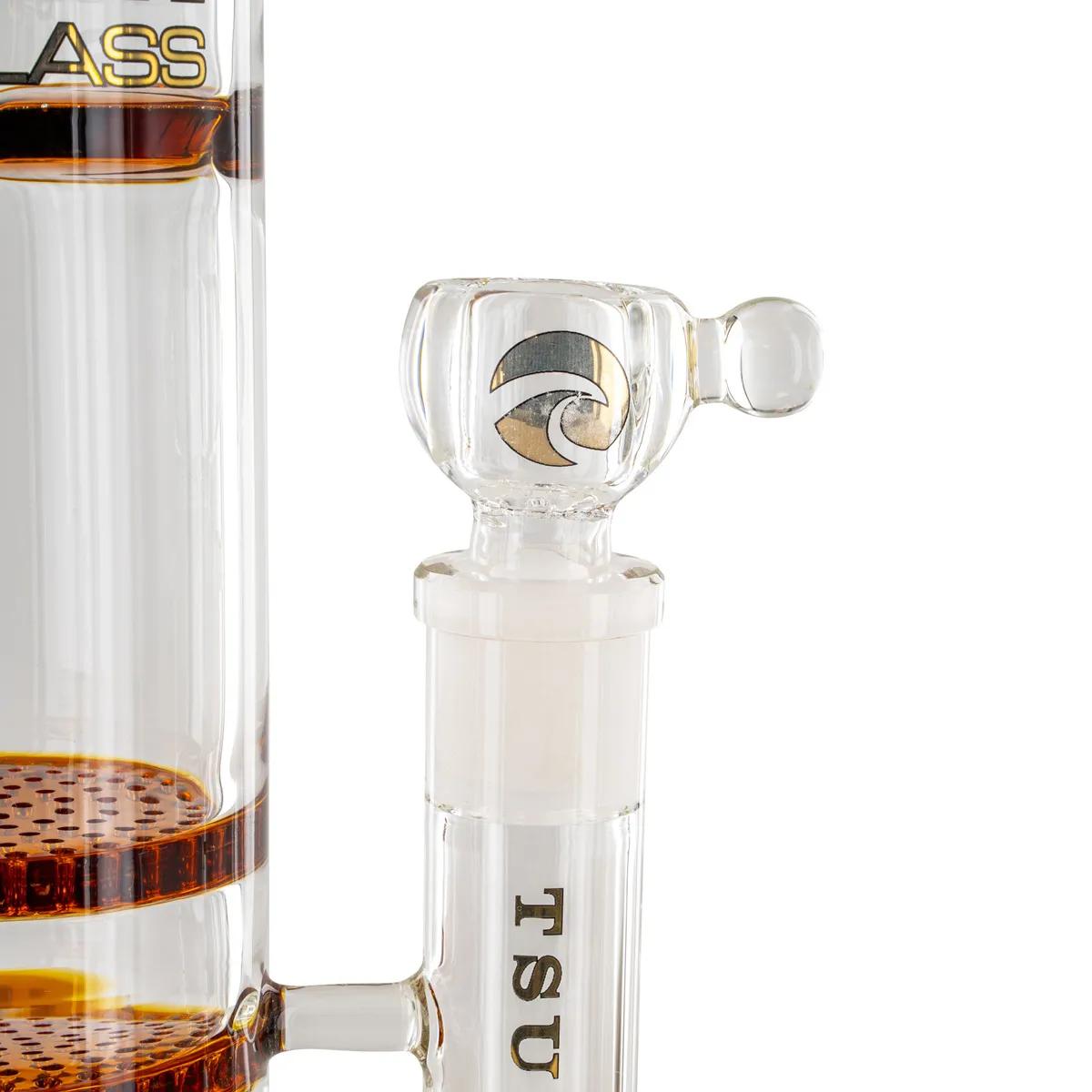 Bong Tsunami Glass z potrójnym plastrem miodu i turbiną 18''