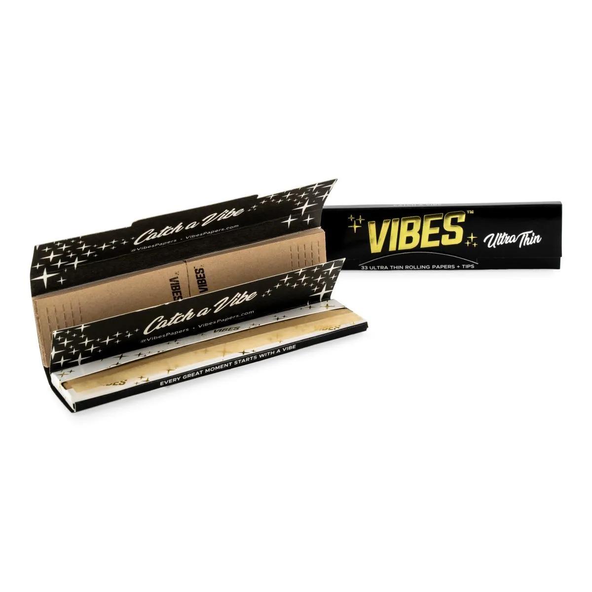 VIBES King Size Slim Bibułki Ultra Cienkie z Filterkami