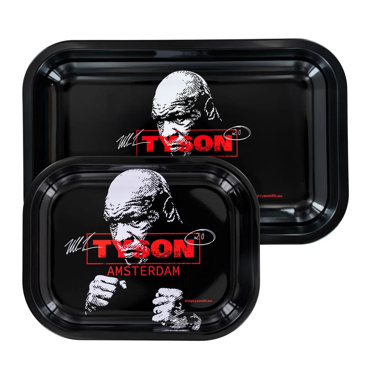Metalowa tacka do skręcania czarna "Boxing Mike" Tyson 2.0