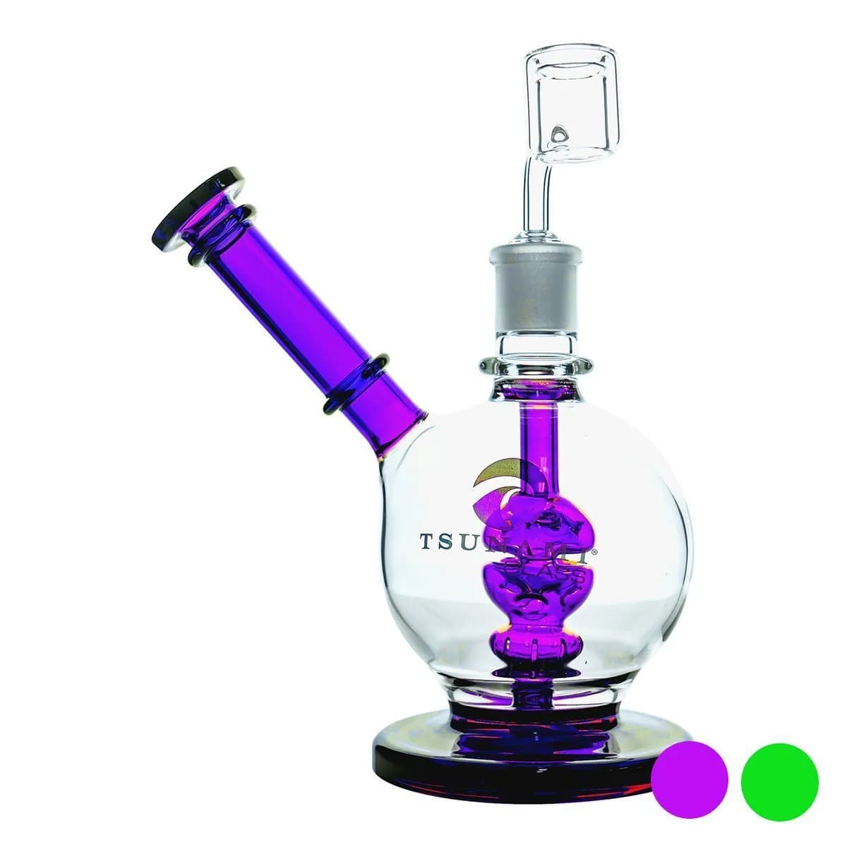 Dab Rig z perkolatorem prysznicowym i bocznym kołnierzem 8″ (Tsunami Glass)