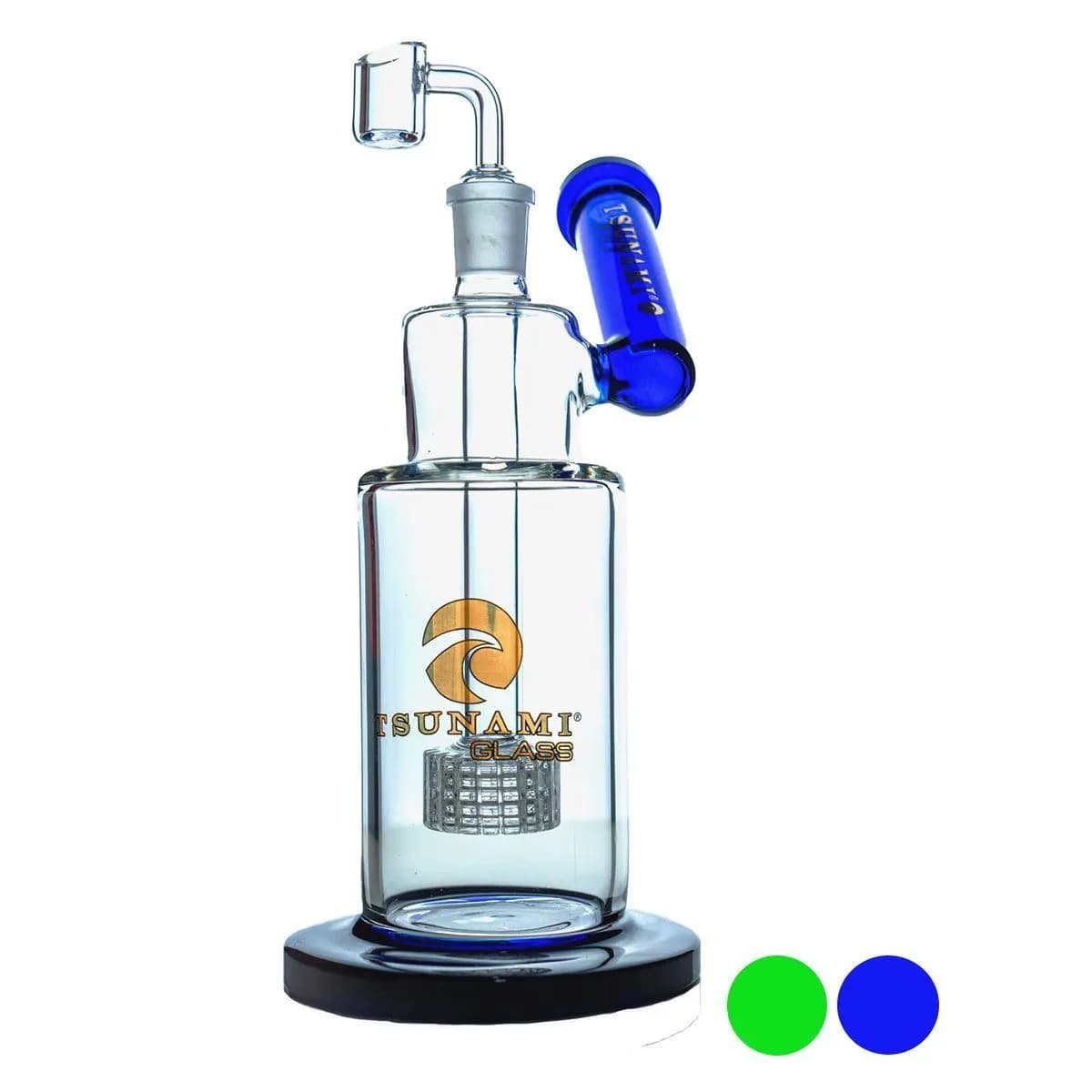 Dab Rig z bocznym neckiem i perkolatorem prysznicowym 10'' (Tsunami Glass)