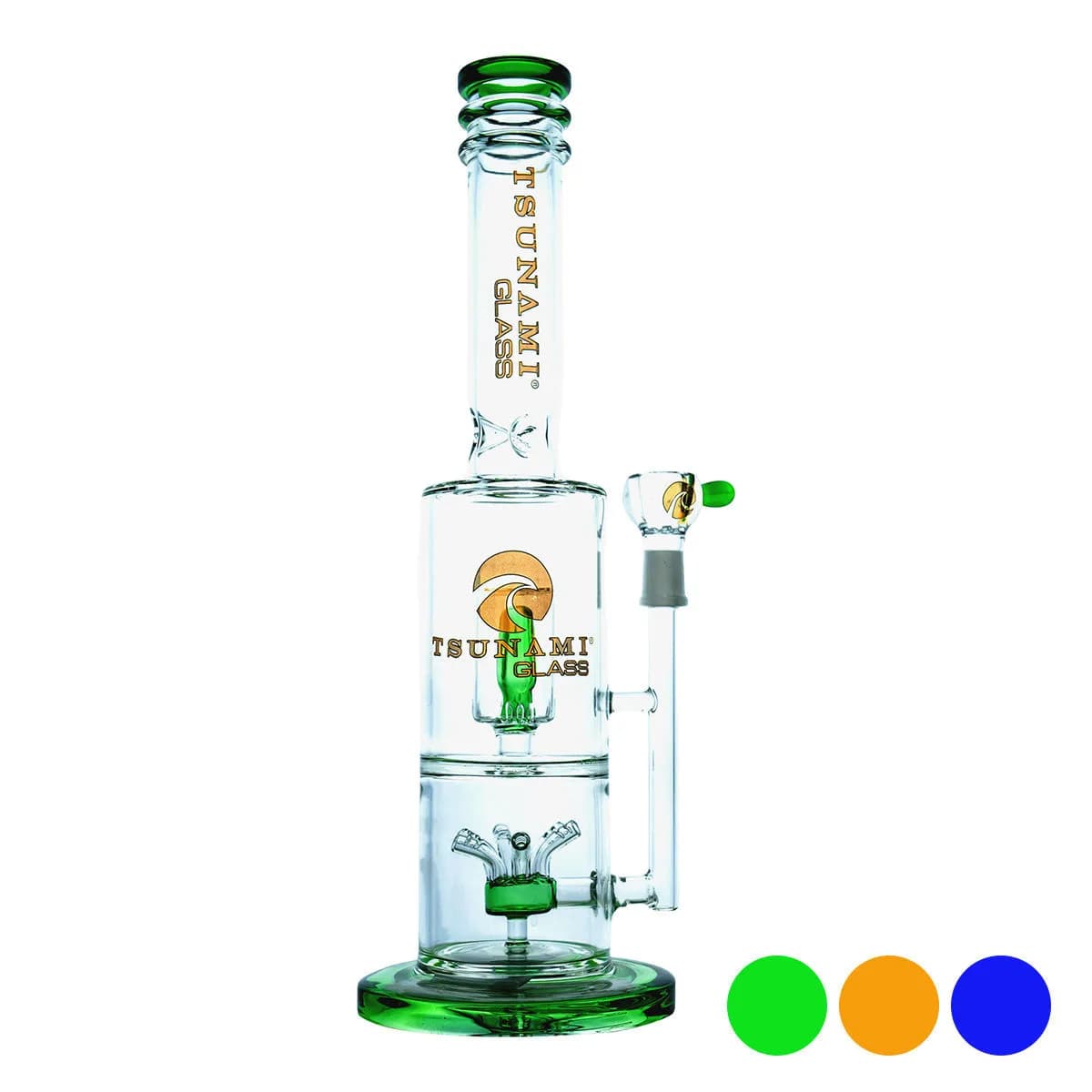 Bong z perkolatorem Sprinkler Cube 14'' (Tsunami Glass)