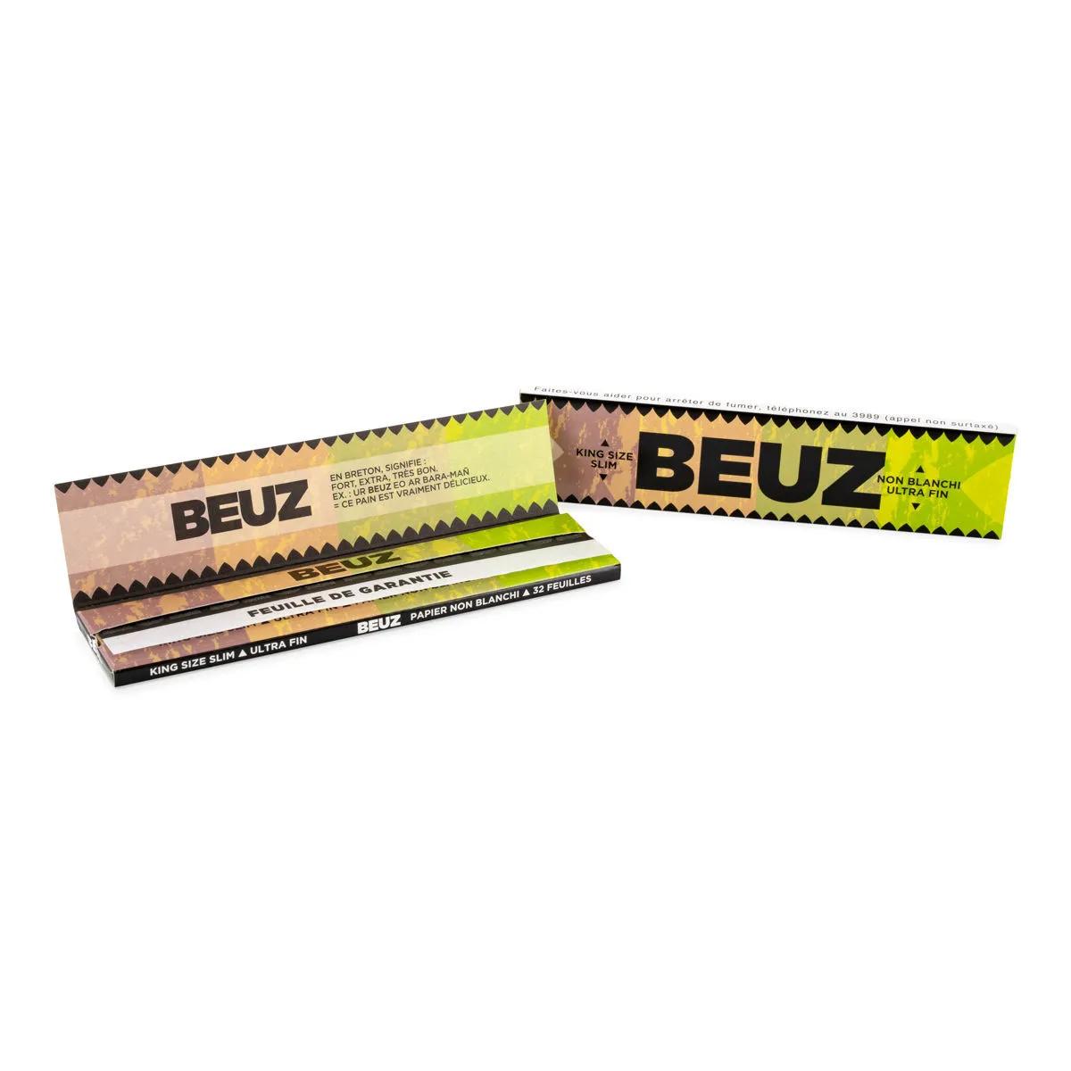 BEUZ niebielone bibułki King Size Slim