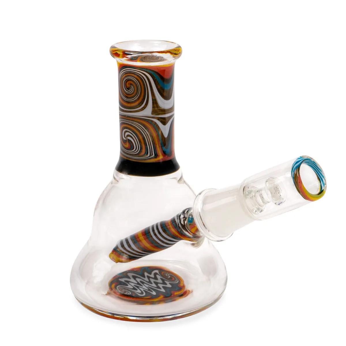 Mini Oil Bong Orange Swirl