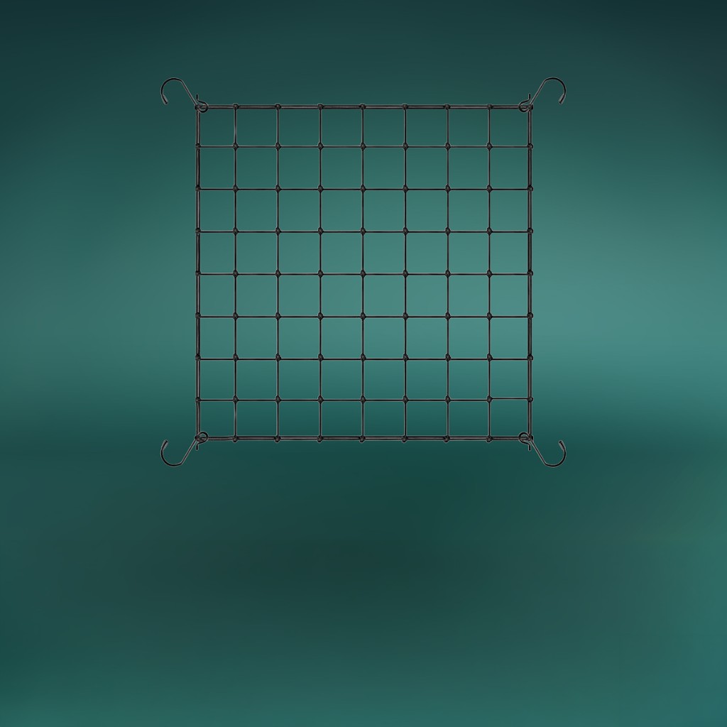 SCROG net 60x60 for structured canopy training in compact grow tents.